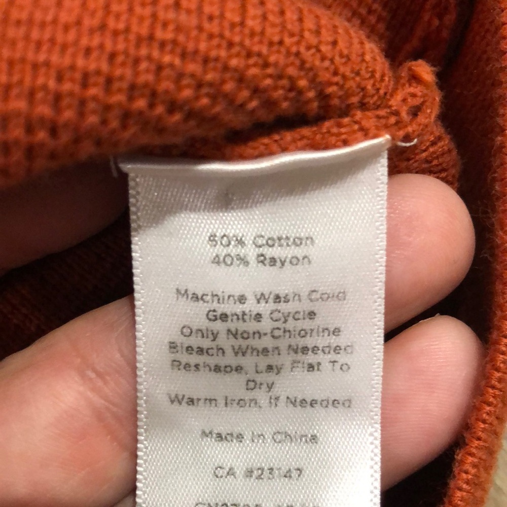TALBOTS Women's Orange Cardigan Sweater Jacket - Picture 6 of 10